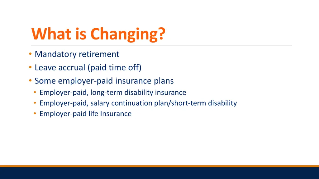 what is changing