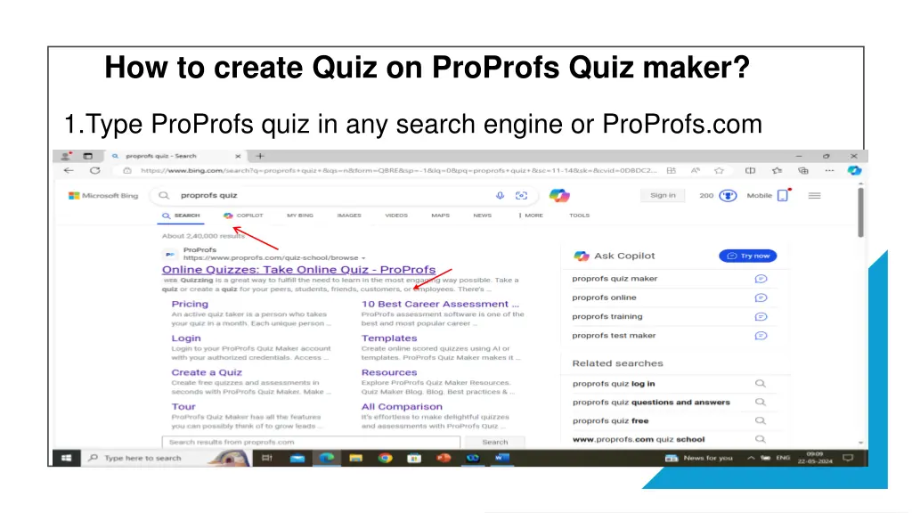 how to create quiz on proprofs quiz maker