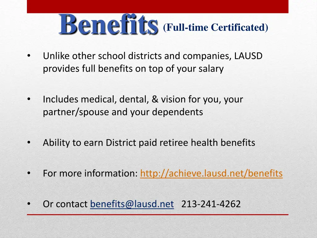benefits