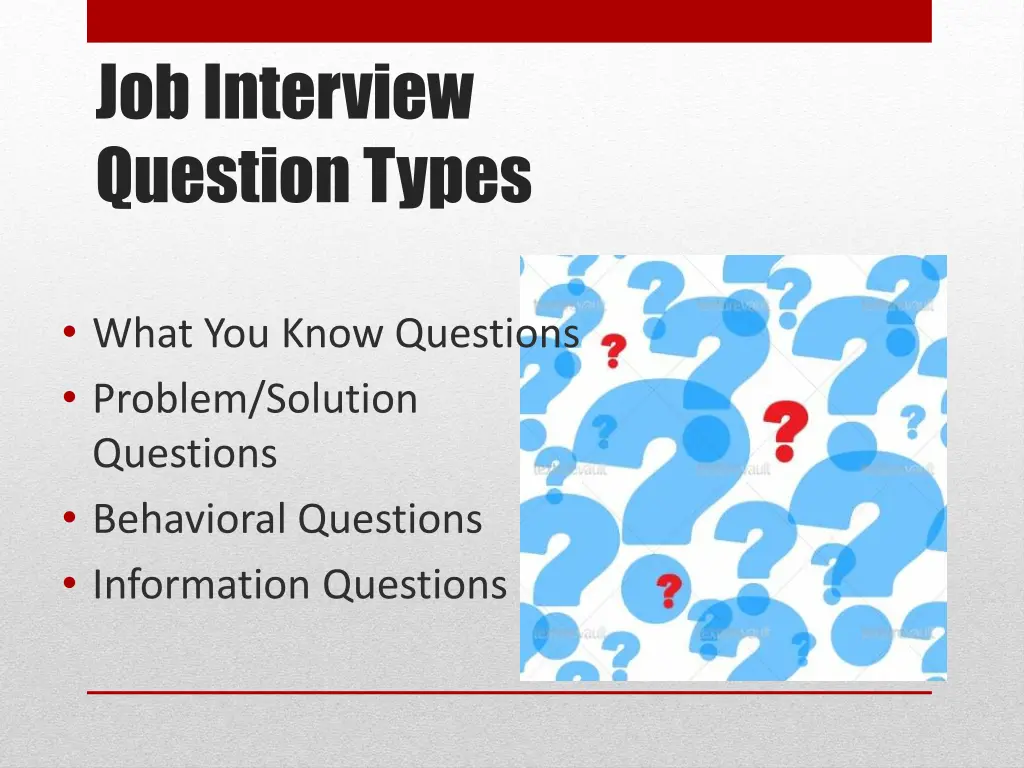 job interview question types