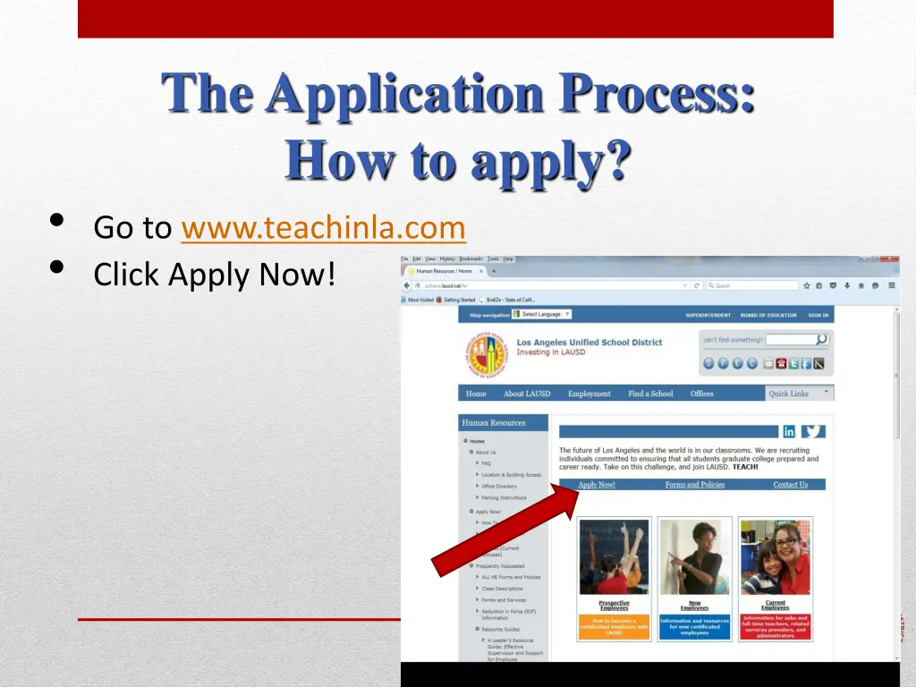 the application process how to apply