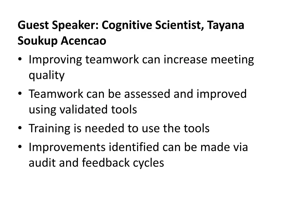 guest speaker cognitive scientist tayana soukup