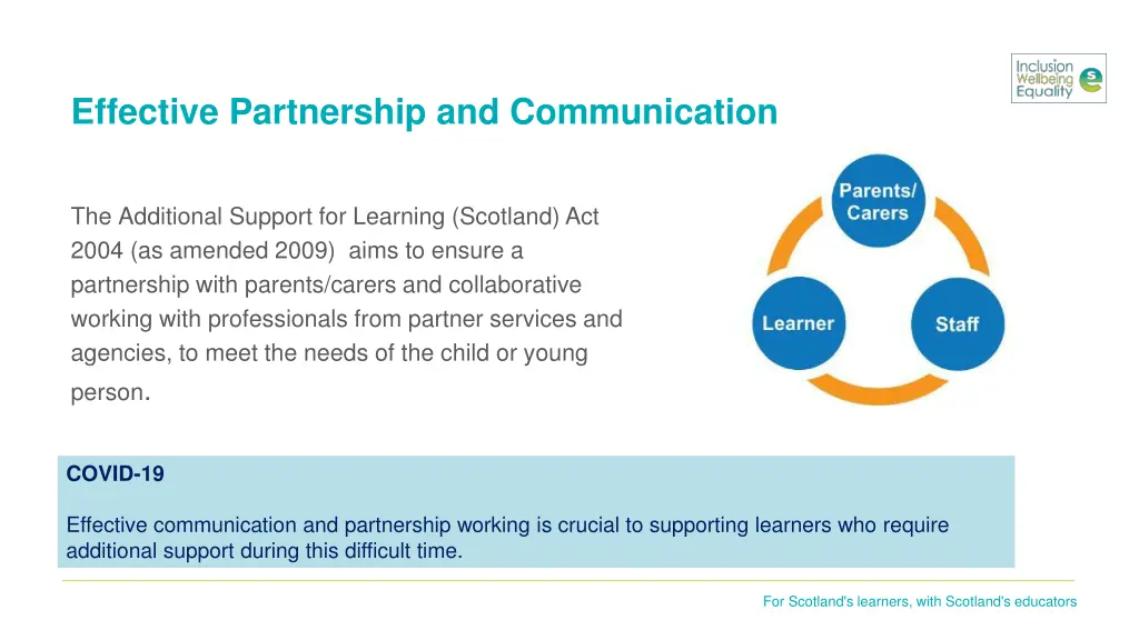 effective partnership and communication