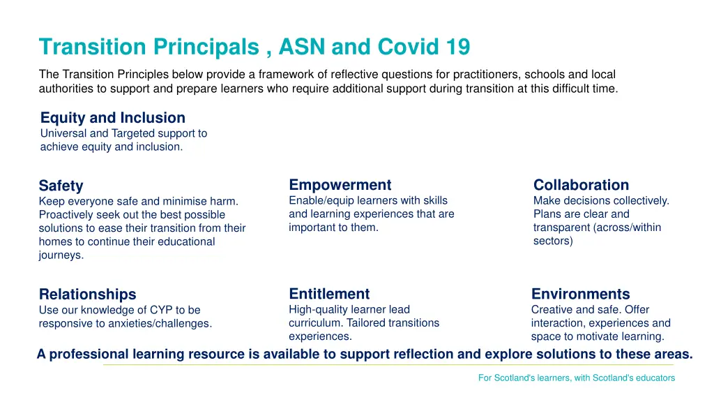 transition principals asn and covid 19