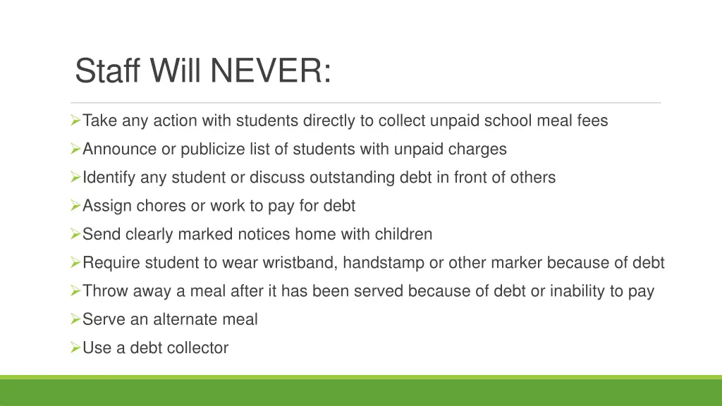 staff will never