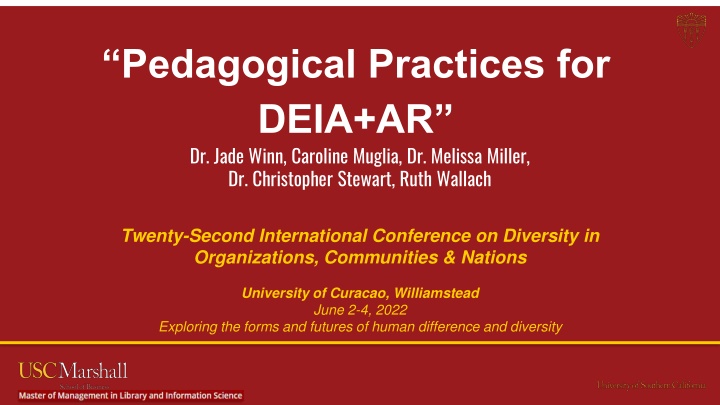 pedagogical practices for deia ar dr jade winn