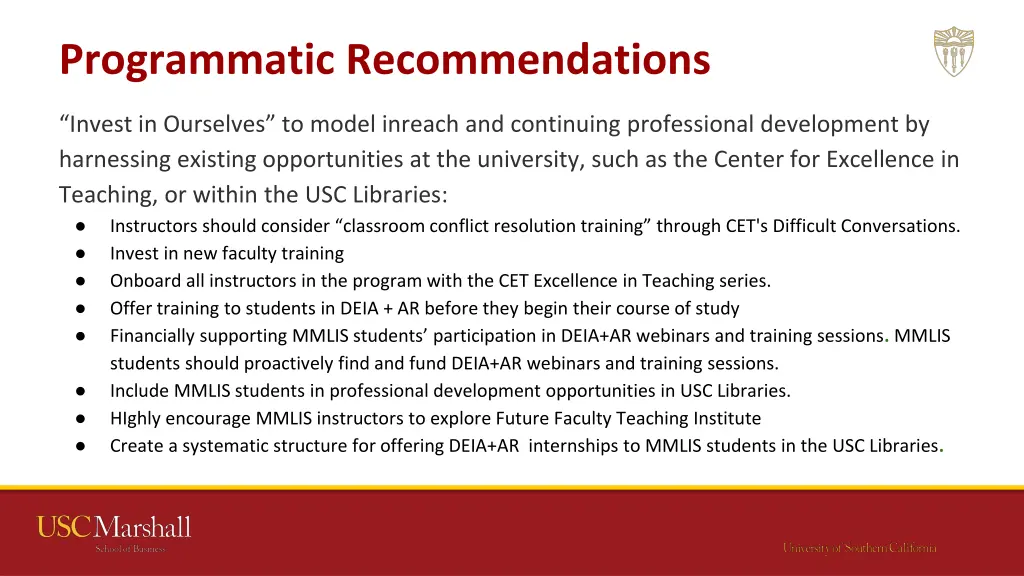 programmatic recommendations