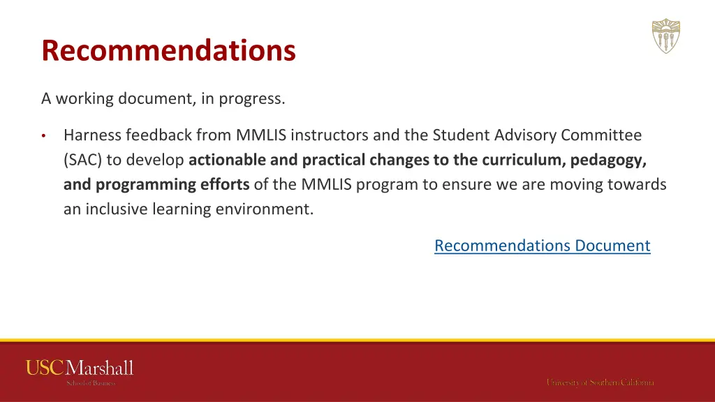 recommendations