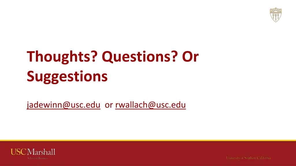 thoughts questions or suggestions