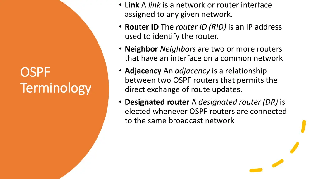 link a link is a network or router interface