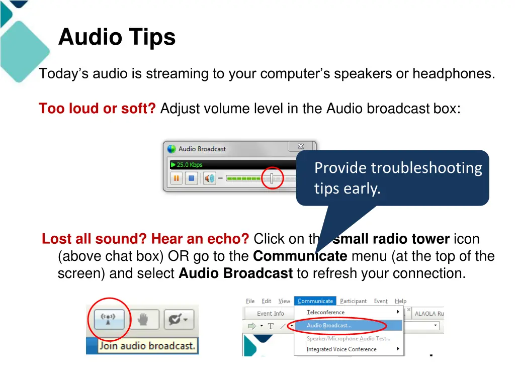 audio tips