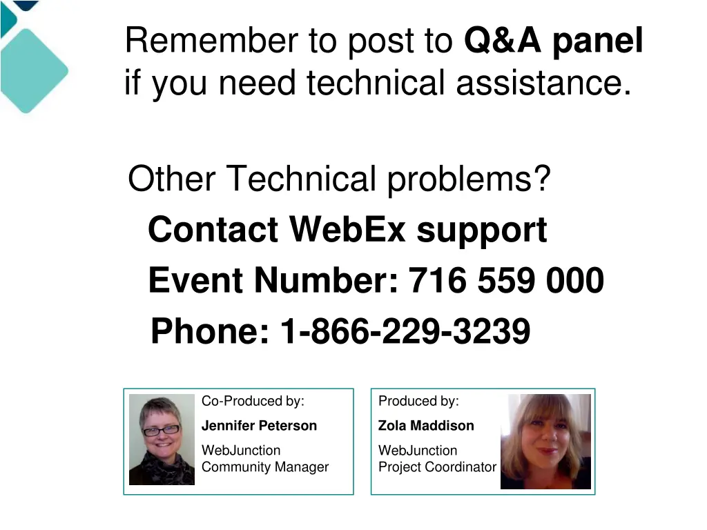remember to post to q a panel if you need