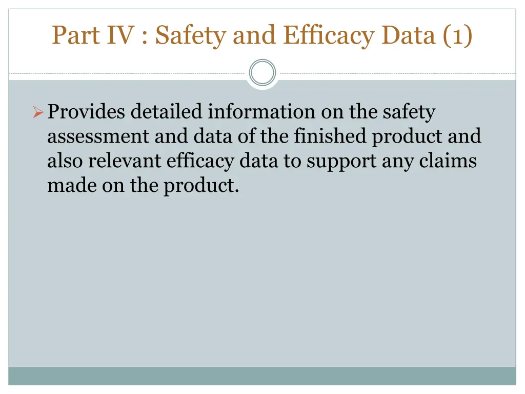 part iv safety and efficacy data 1