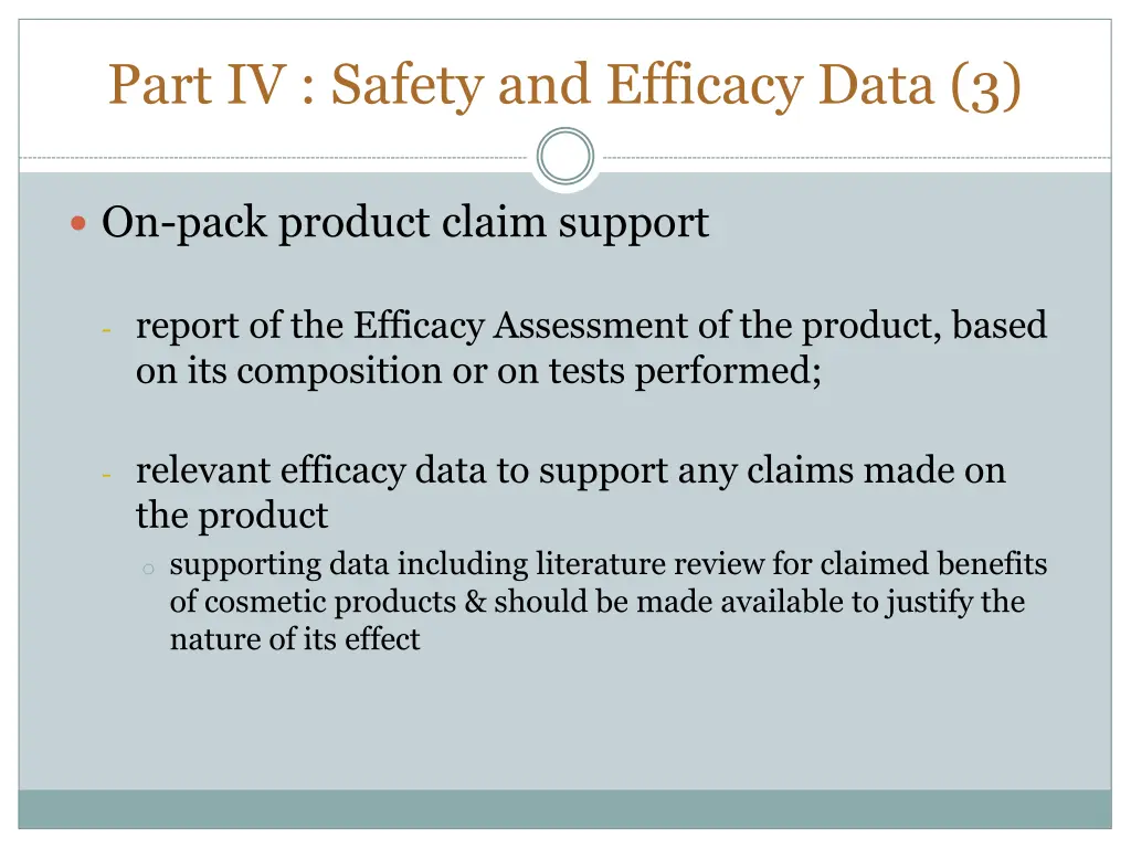 part iv safety and efficacy data 3