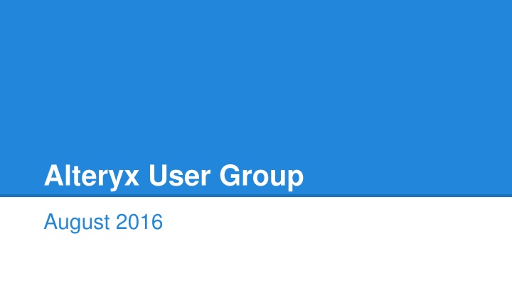 alteryx user group