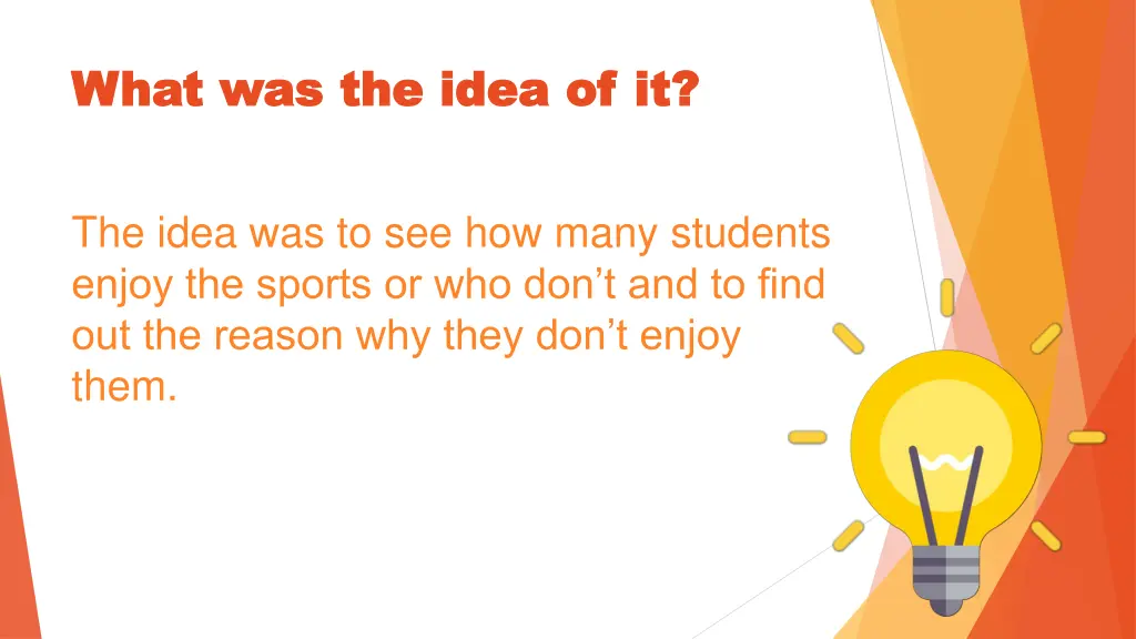 what was the idea of it what was the idea of it