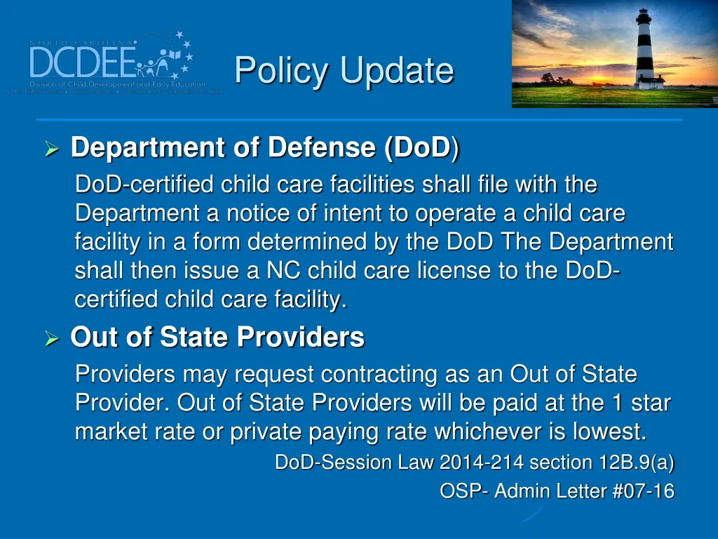 policy update 16