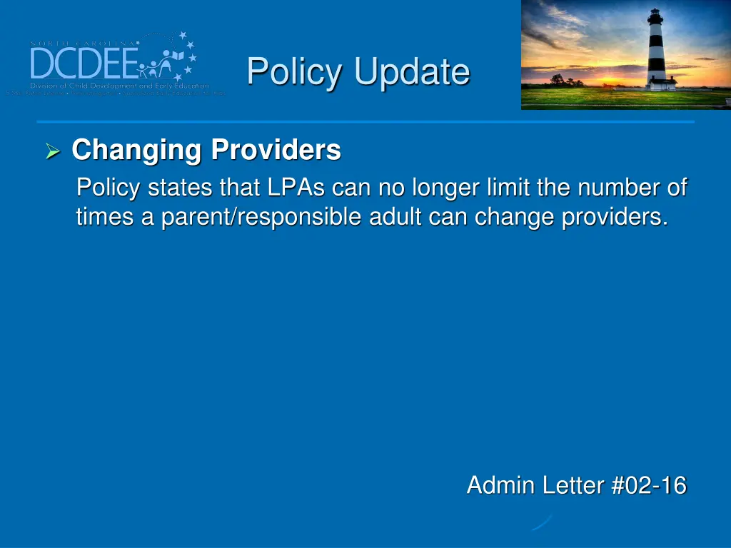 policy update 17