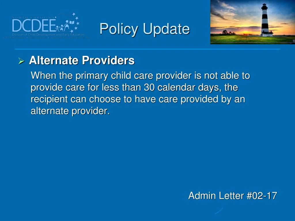 policy update 18