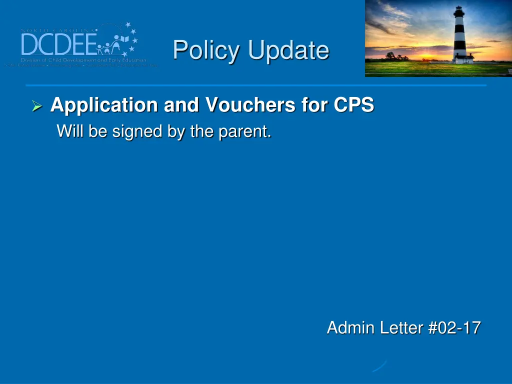 policy update 21