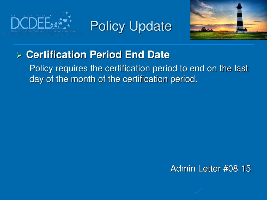 policy update 23