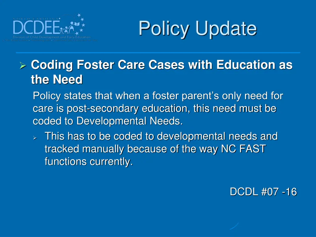 policy update 27