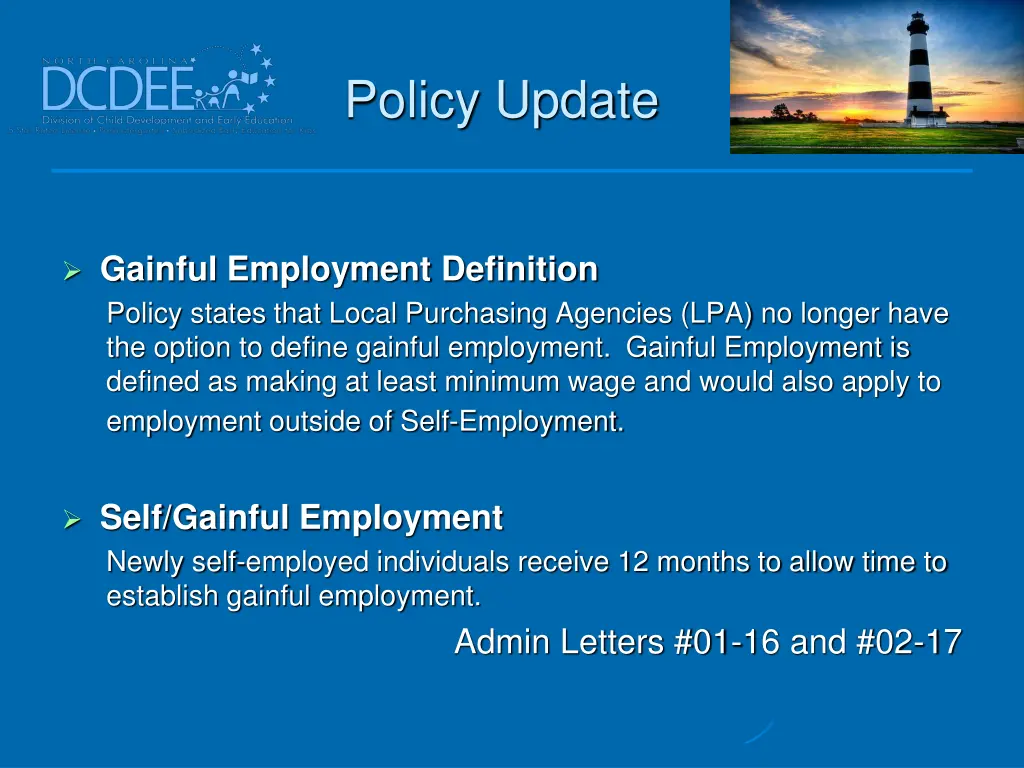 policy update 3
