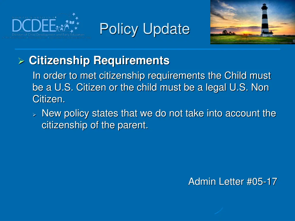 policy update 30
