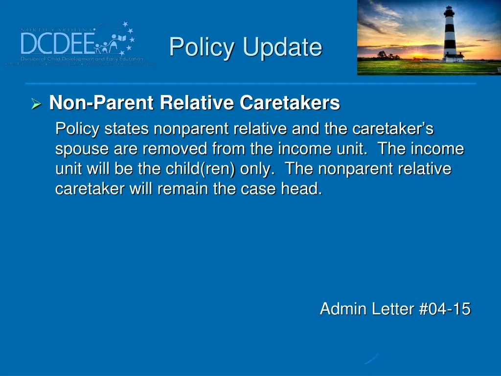 policy update 31