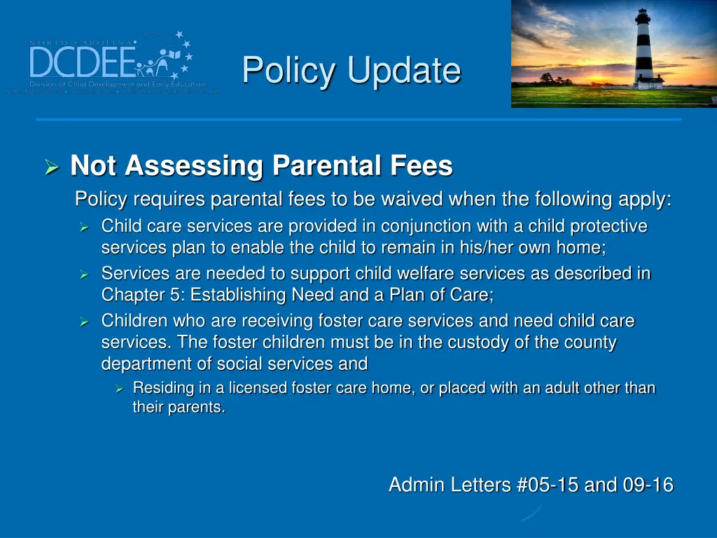 policy update 8