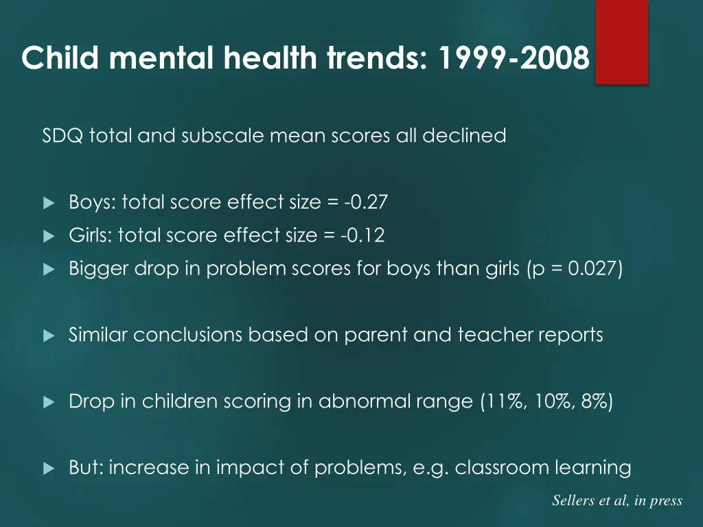 child mental health trends 1999 2008 1