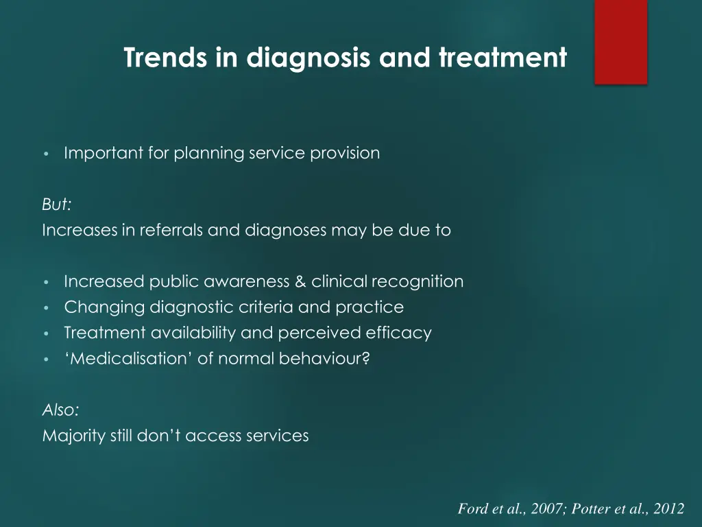 trends in diagnosis and treatment