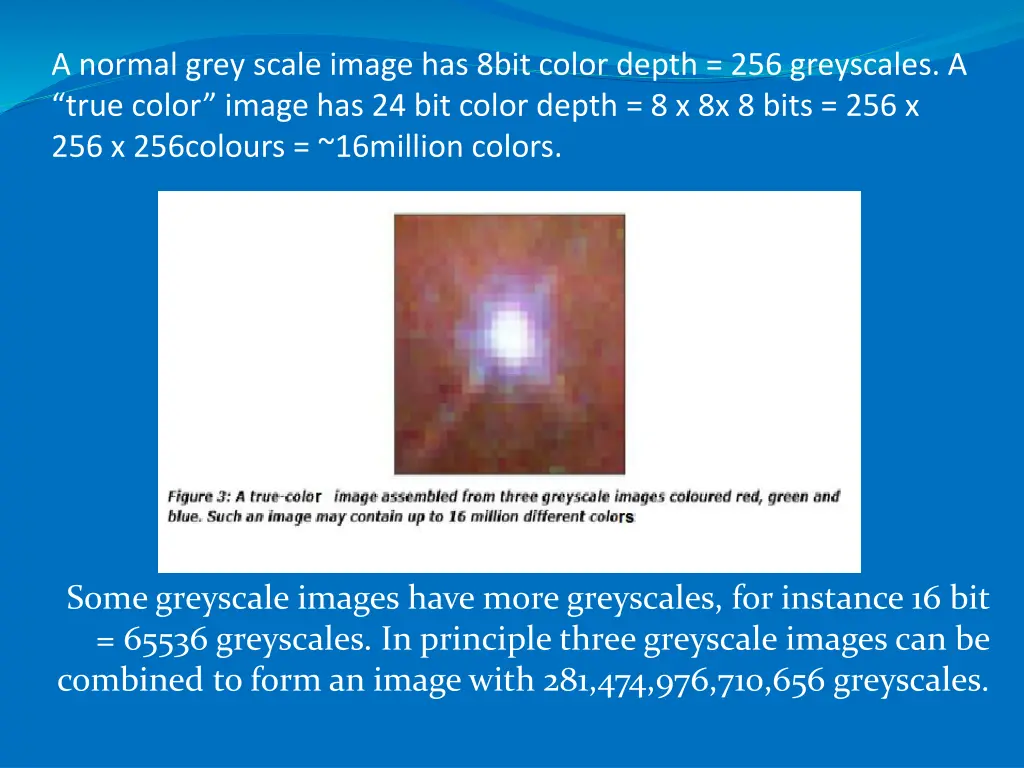 a normal grey scale image has 8bit color depth