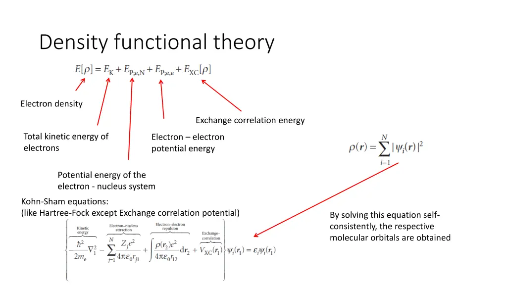 density functional theory