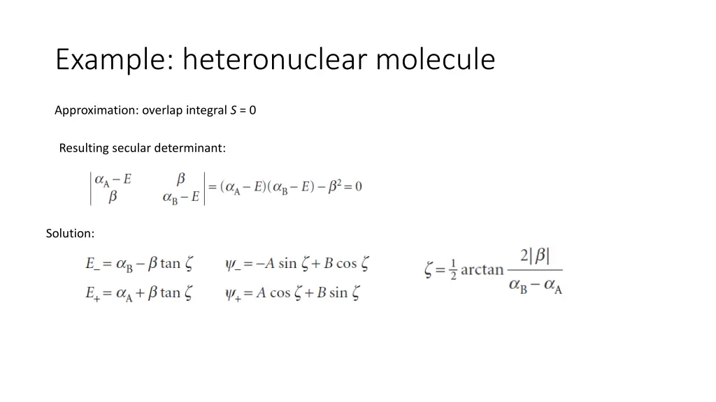 example heteronuclear molecule