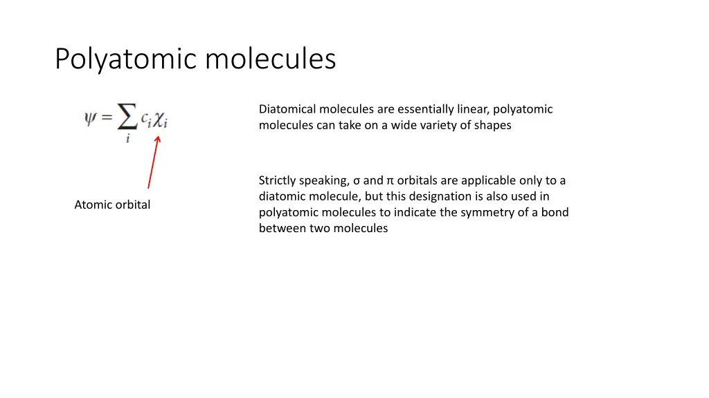 polyatomic molecules