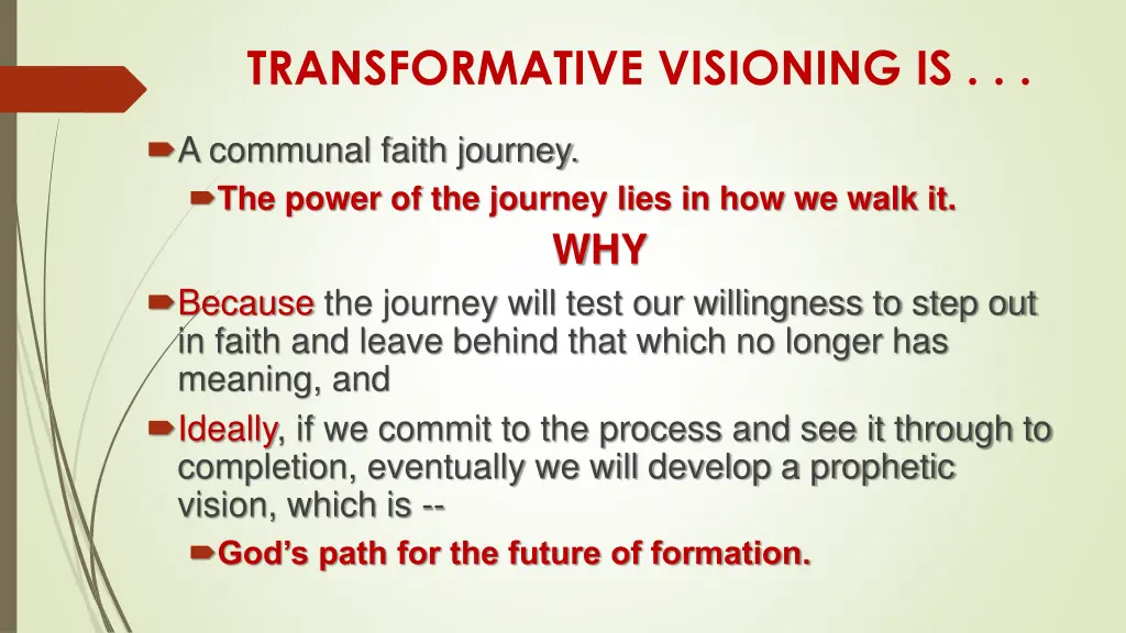 transformative visioning is