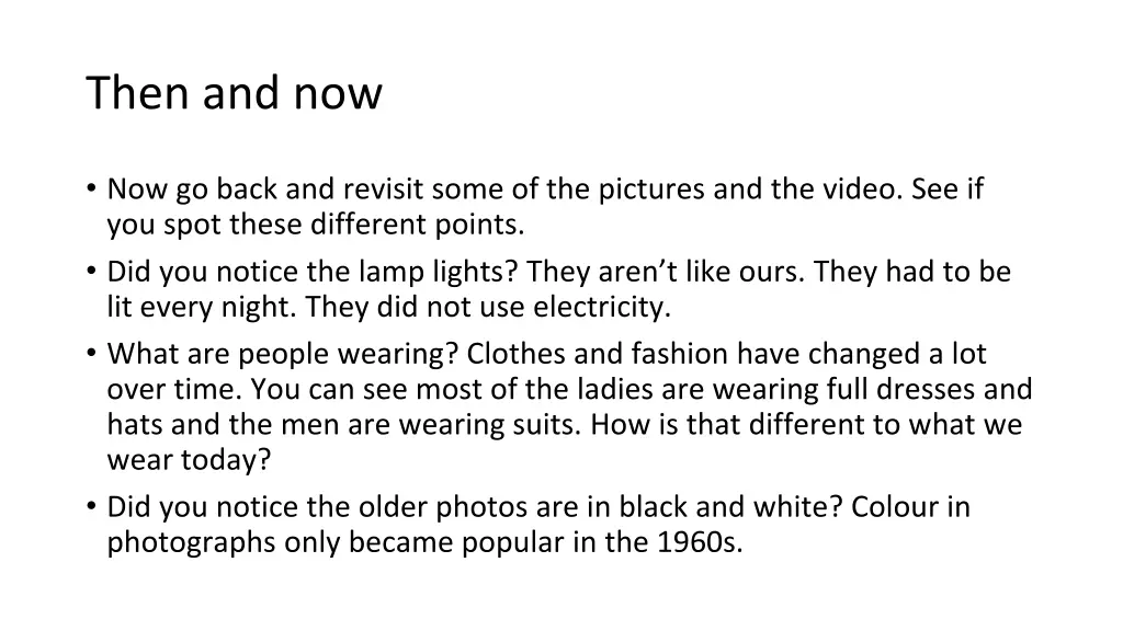 then and now