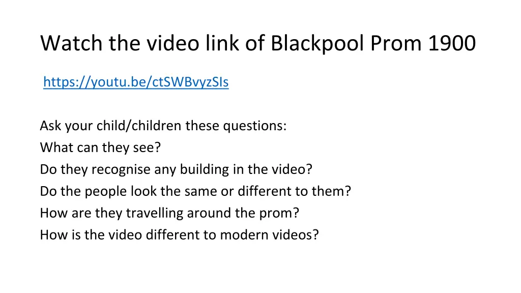watch the video link of blackpool prom 1900
