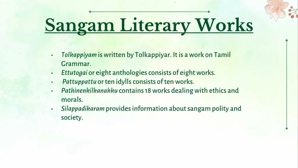 sangam literary works
