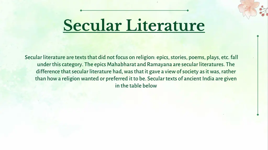 secular literature