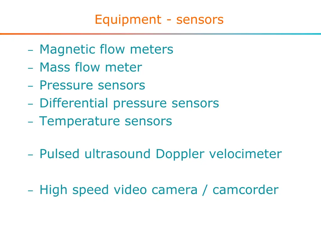 equipment sensors