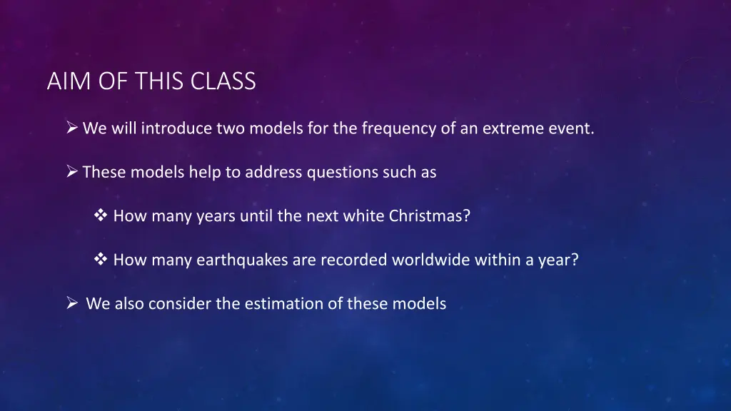 aim of this class