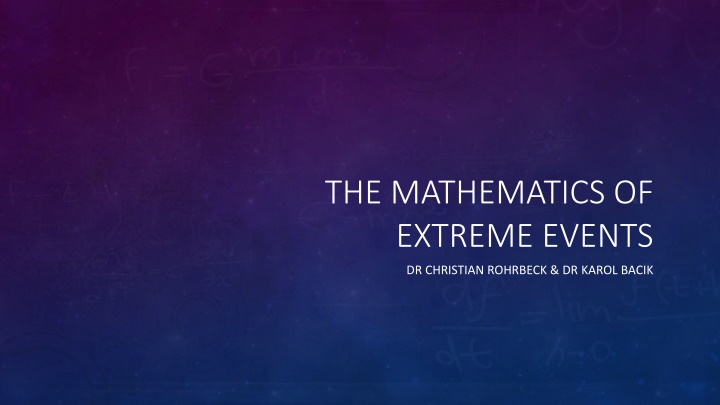 the mathematics of extreme events