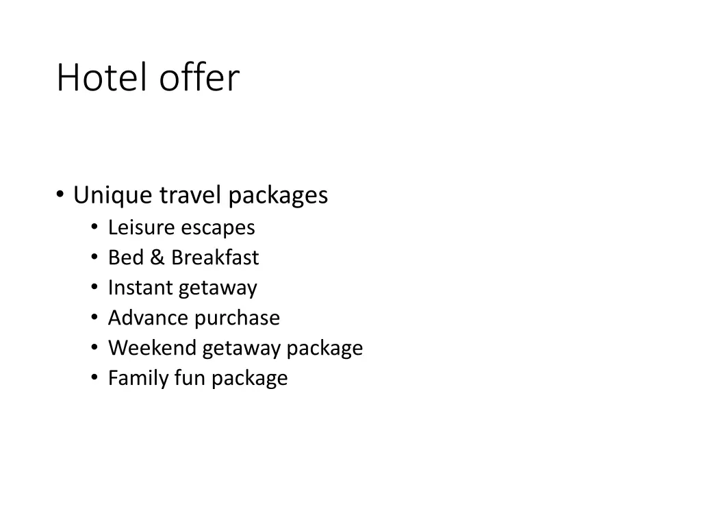 hotel offer
