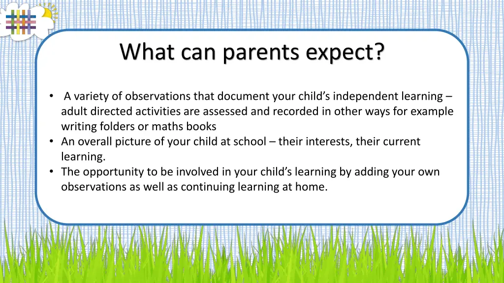 what can parents expect