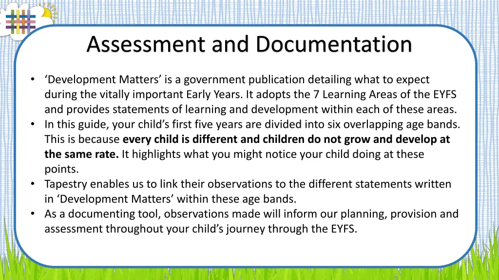 assessment and documentation