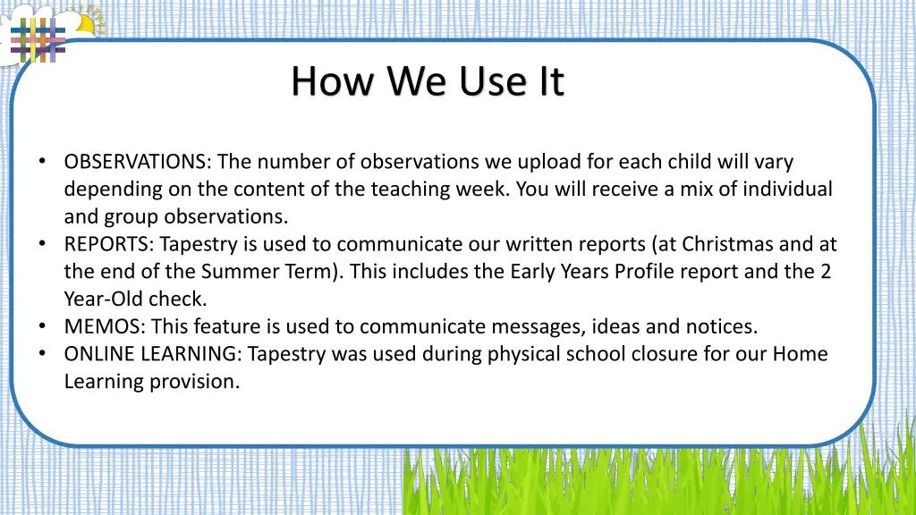how we use it