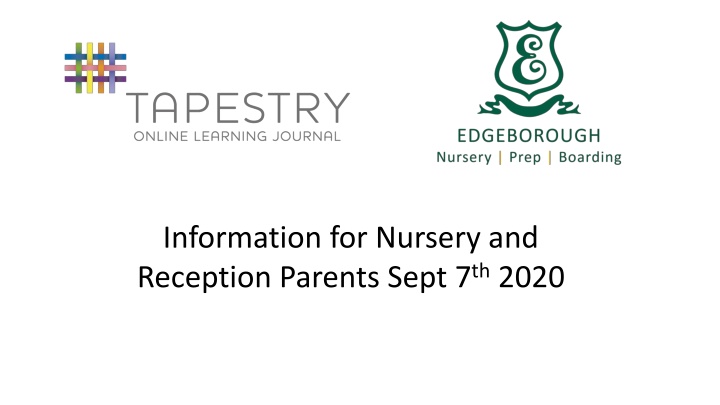 information for nursery and reception parents