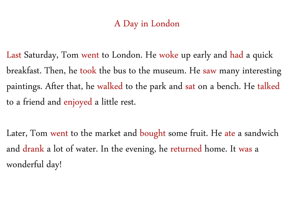 a day in london